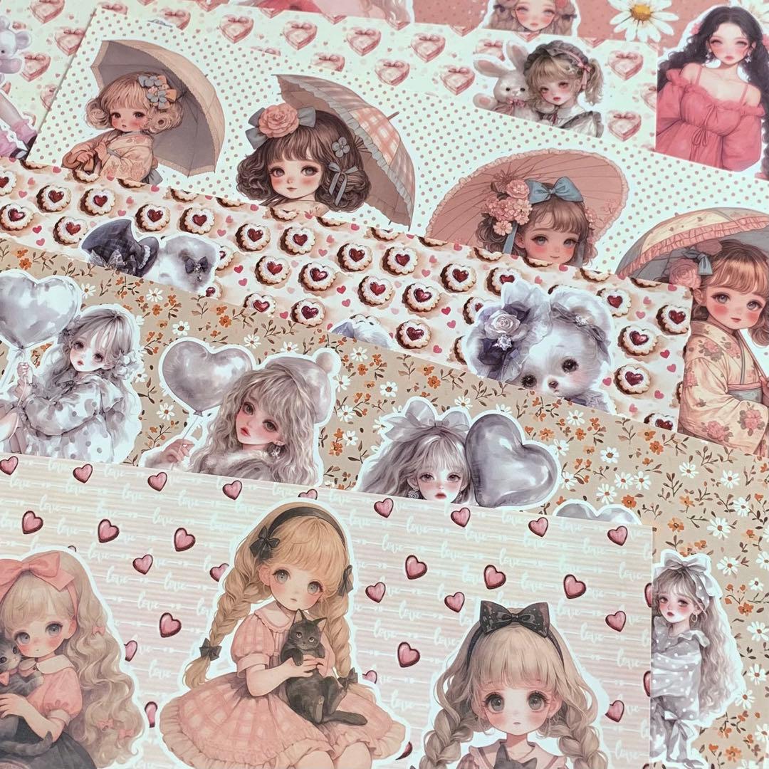 li-12】lien様コラージュシート素材シートデザインペーパー