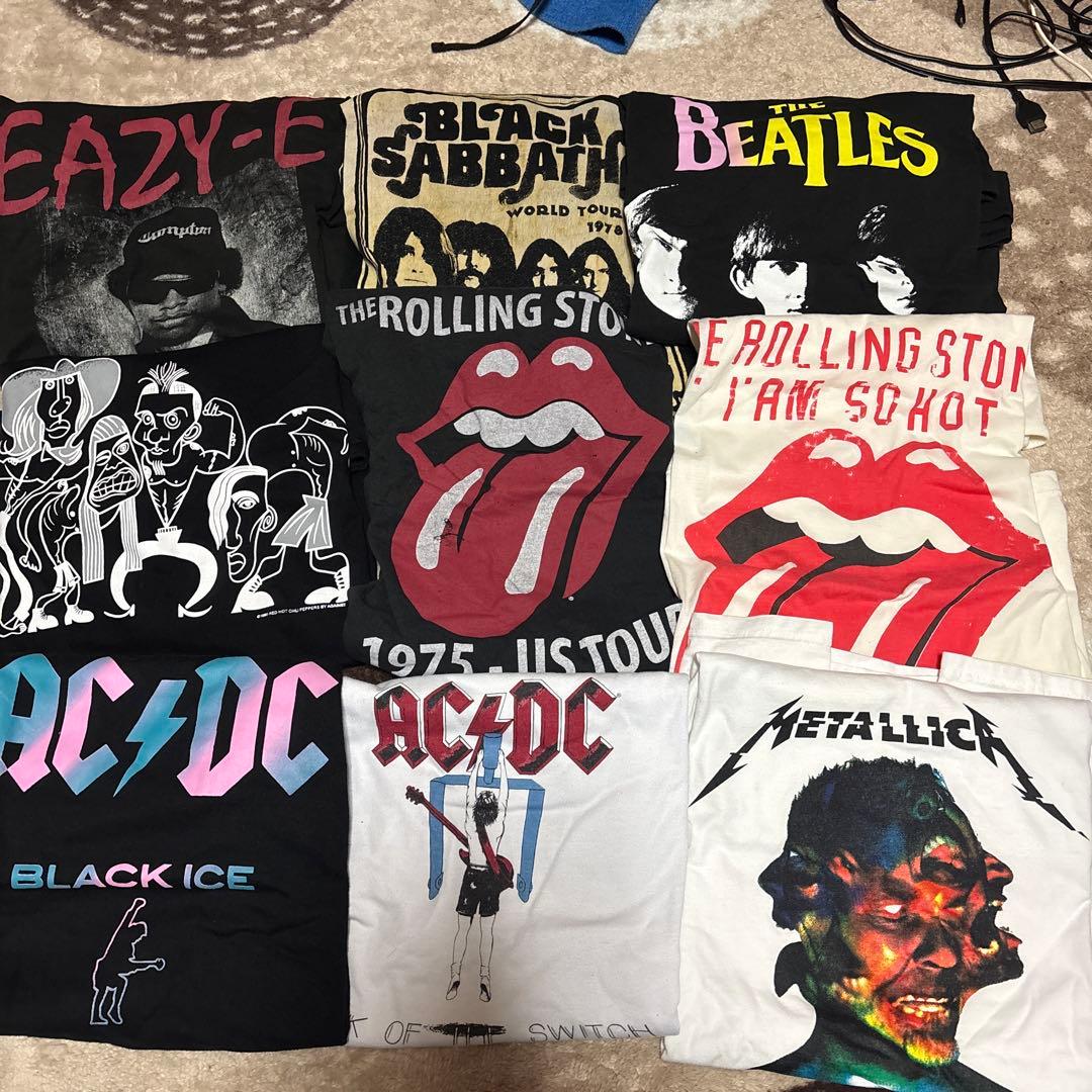 バンドTシャツまとめ売り 格安 バンドTシャツ ロックテイスト トップス
