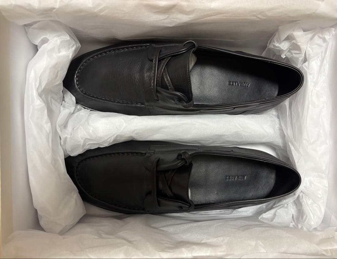 AURALEE ソフトレザー デッキシューズ 26.5cm