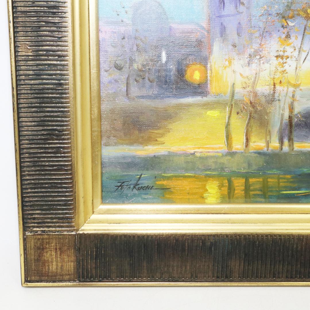 星空のセーヌ川 油絵 二口正和 油彩画 F4号 - メルカリ