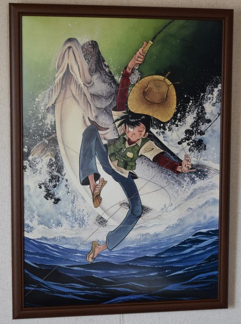 釣りキチ三平・矢口高雄 漫画家 生誕40周年記念作品・新世紀版画