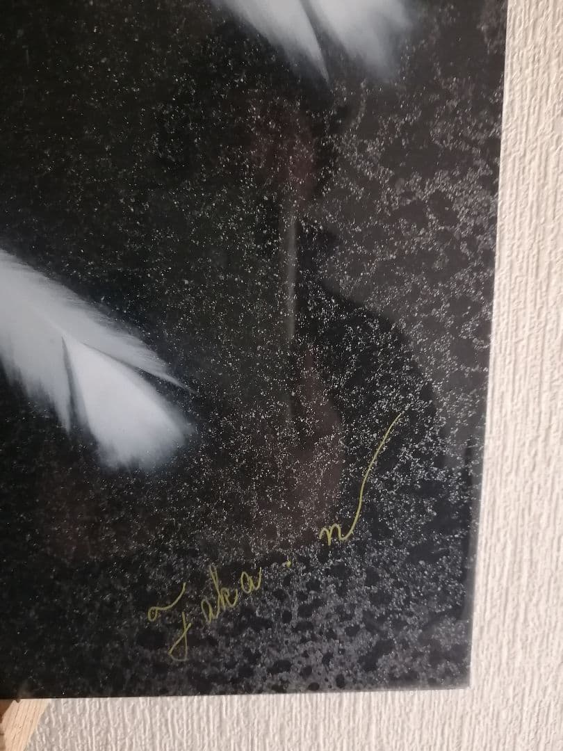 画家 西風 鷹 白孔雀 【原画】 オリジナル スプレーガン エアブラシ画