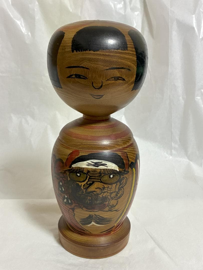 木地山系木地山こけし 槐のだるまこけし 現代の名工 小椋久太郎