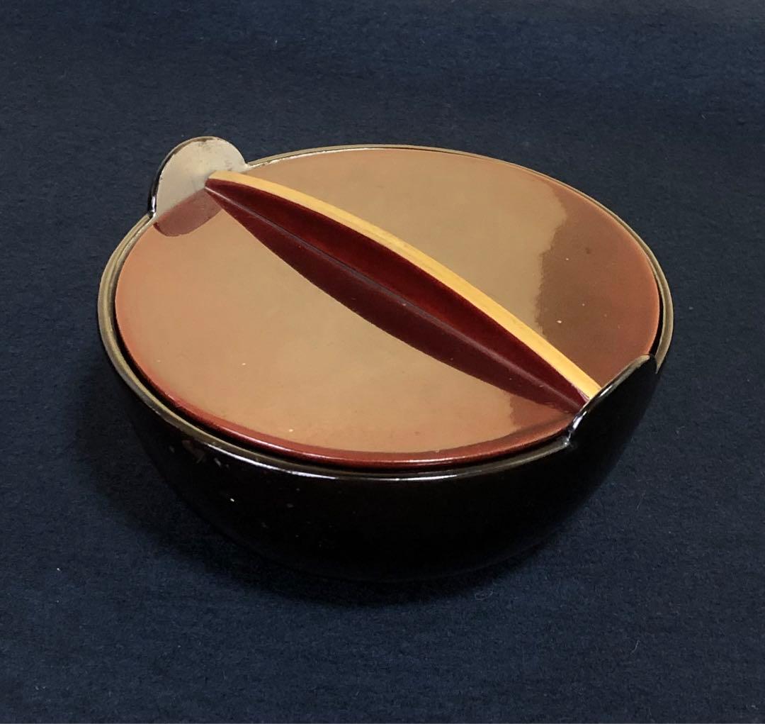 《レ》鍋型 吸物椀5客 多用椀 木製漆器 木箱　251127お1