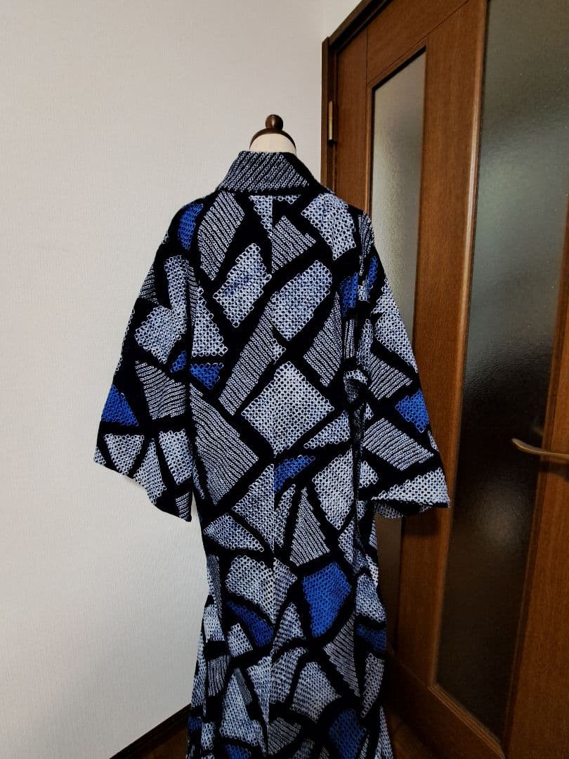 絞り浴衣 有松絞り 石畳