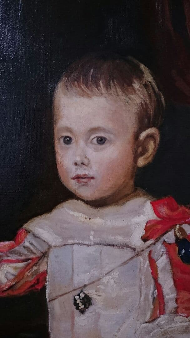 ベラスケス 油彩模写F50 117×92㎝ フェリペ王子 - メルカリ