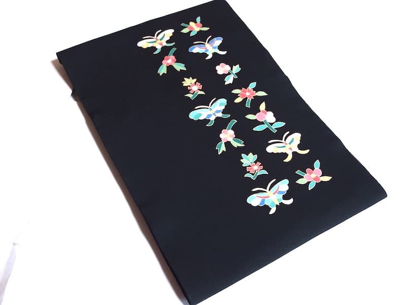 三越誂 塩瀬名古屋帯（花と蝶文）長368 正絹美品 - メルカリ