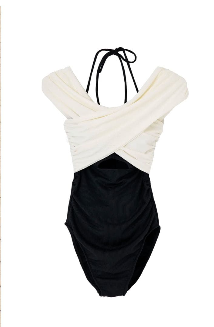 水着・ラッシュガード 2Way Cut-Out Ribbed Swimwear