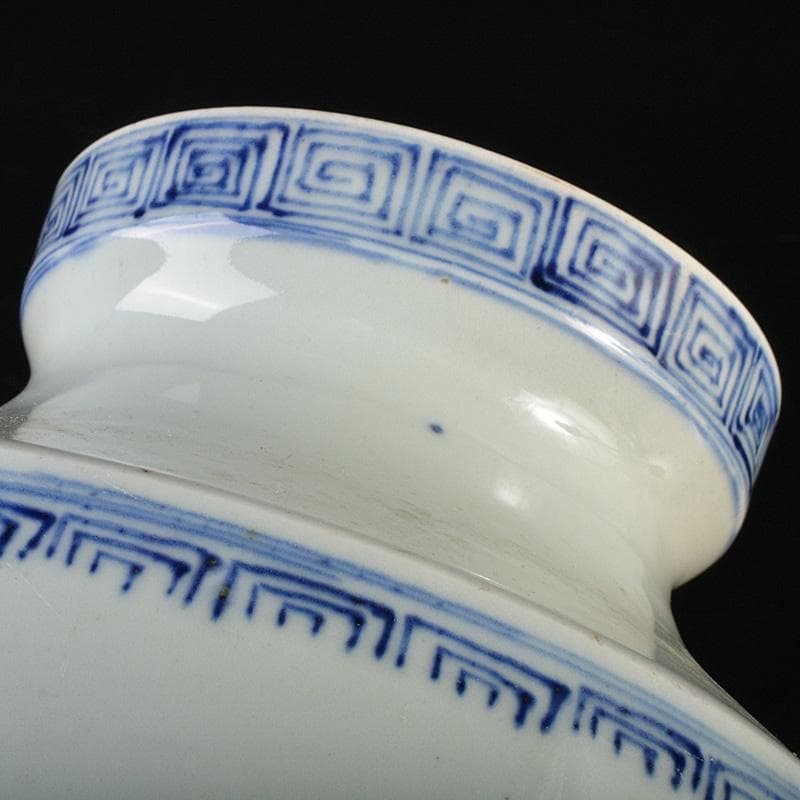 瀬戸焼 古瀬戸染付 巌手製 荒波文 花瓶 M R7275F - メルカリ