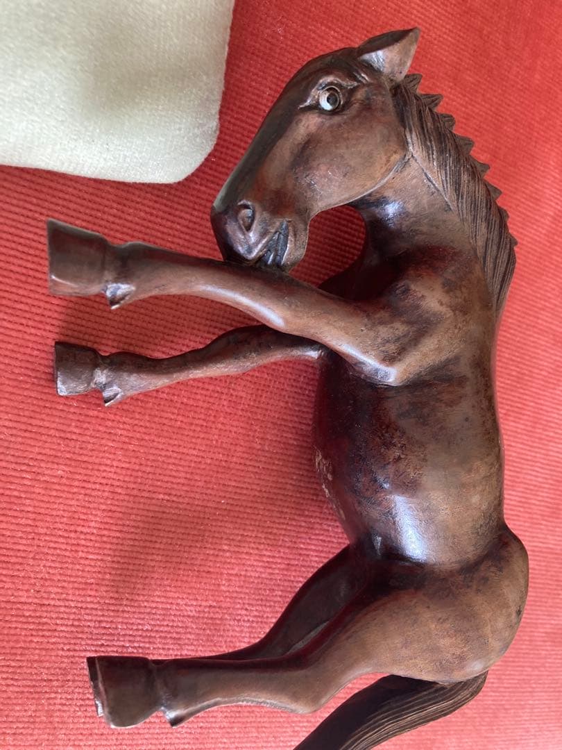 アンティーク木製馬の彫刻 - メルカリ