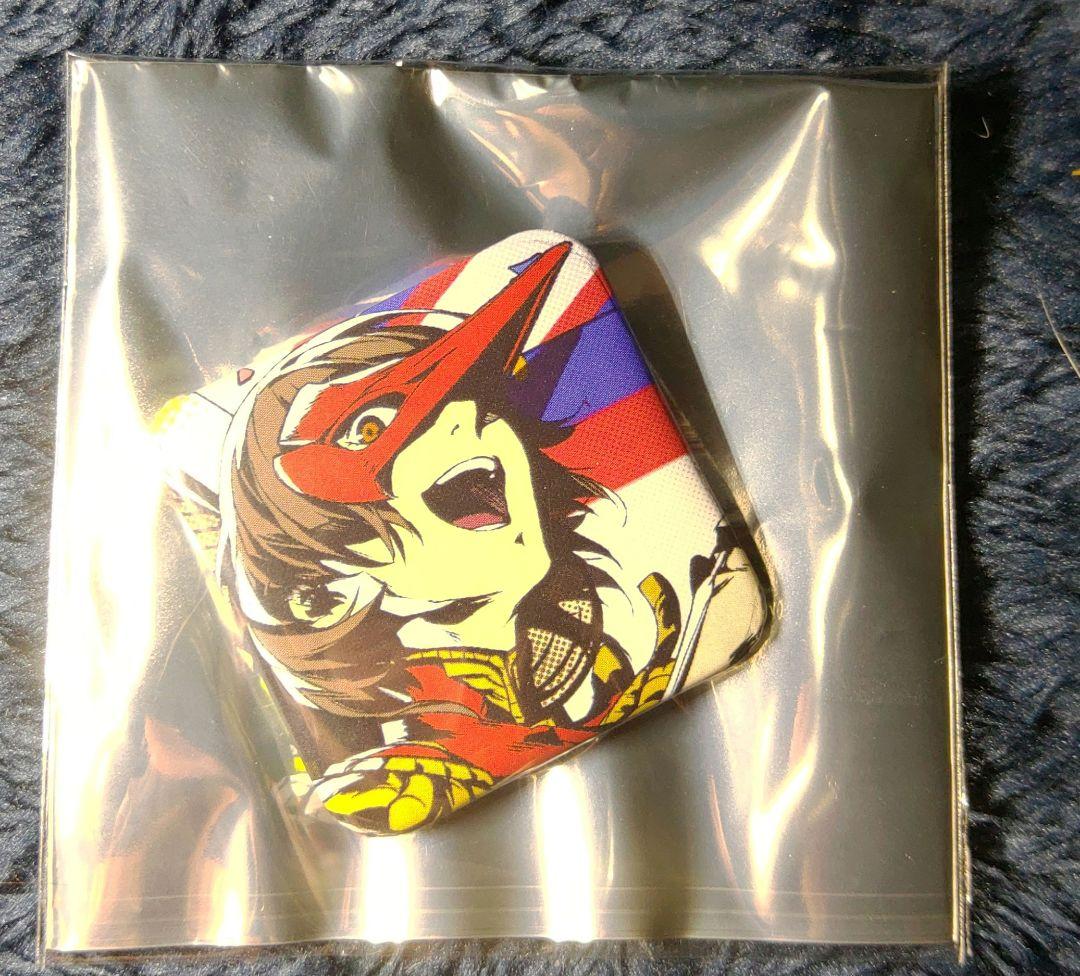 ②スクウェア缶バッジ　ペルソナ5ロイヤル　総攻撃　明智吾郎 ①スクウェア缶バッジ ペルソナ5ロイヤル 総攻撃 明智吾郎 ②