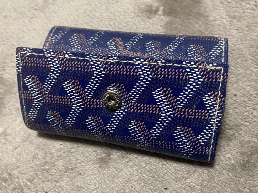 GOYARD ゴヤール 6連キーケース ヘリボーン ネイビー x ブルー
