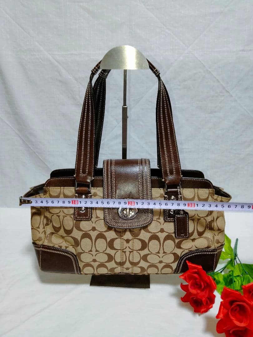 美品 コーチ COACH ハンドバッグ シグネチャー 13975
