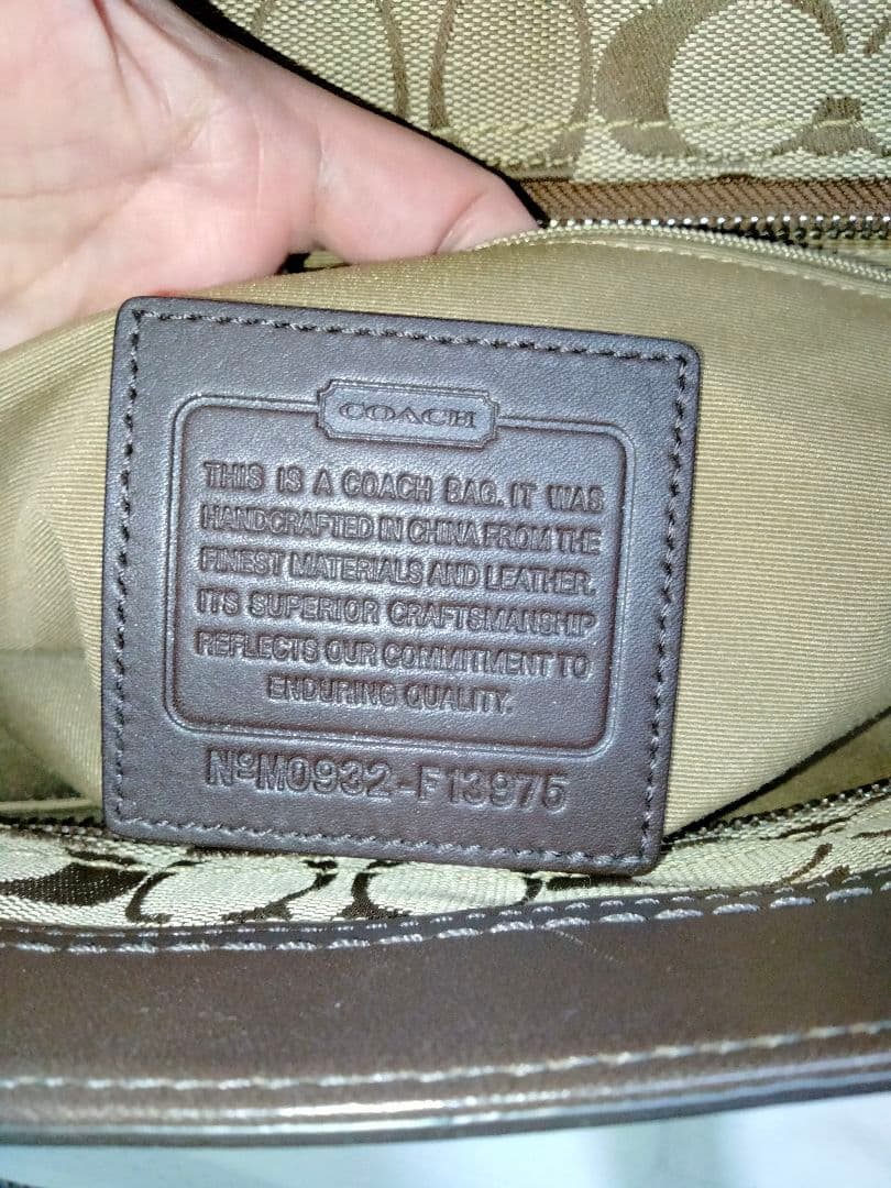 美品 コーチ COACH ハンドバッグ シグネチャー 13975