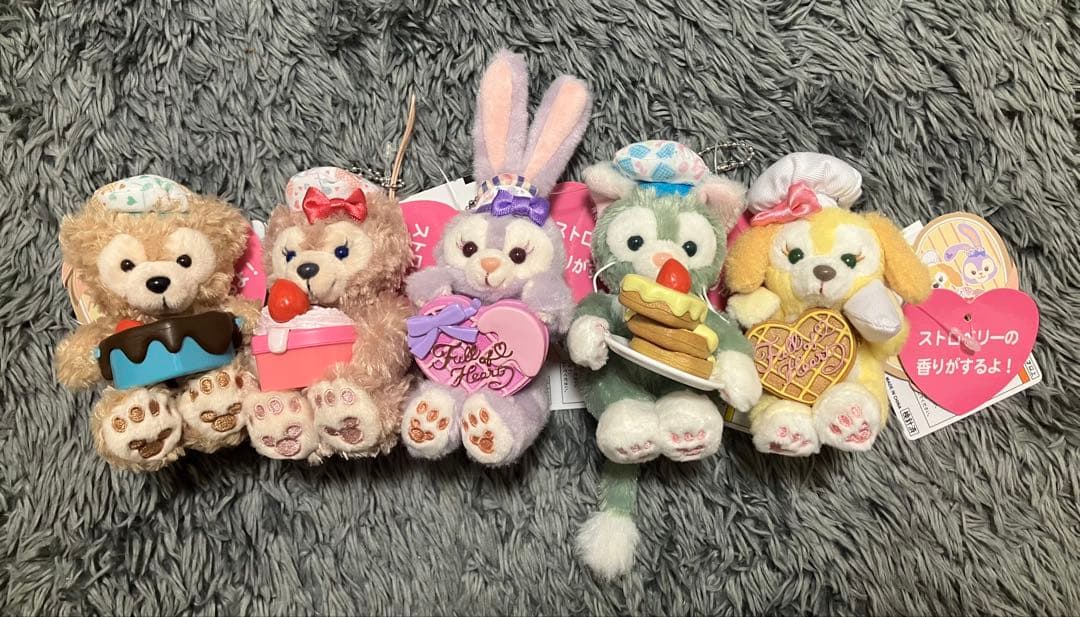 SALE】ダッフィー&フレンズ ぬいぐるみストラップ 5体セット