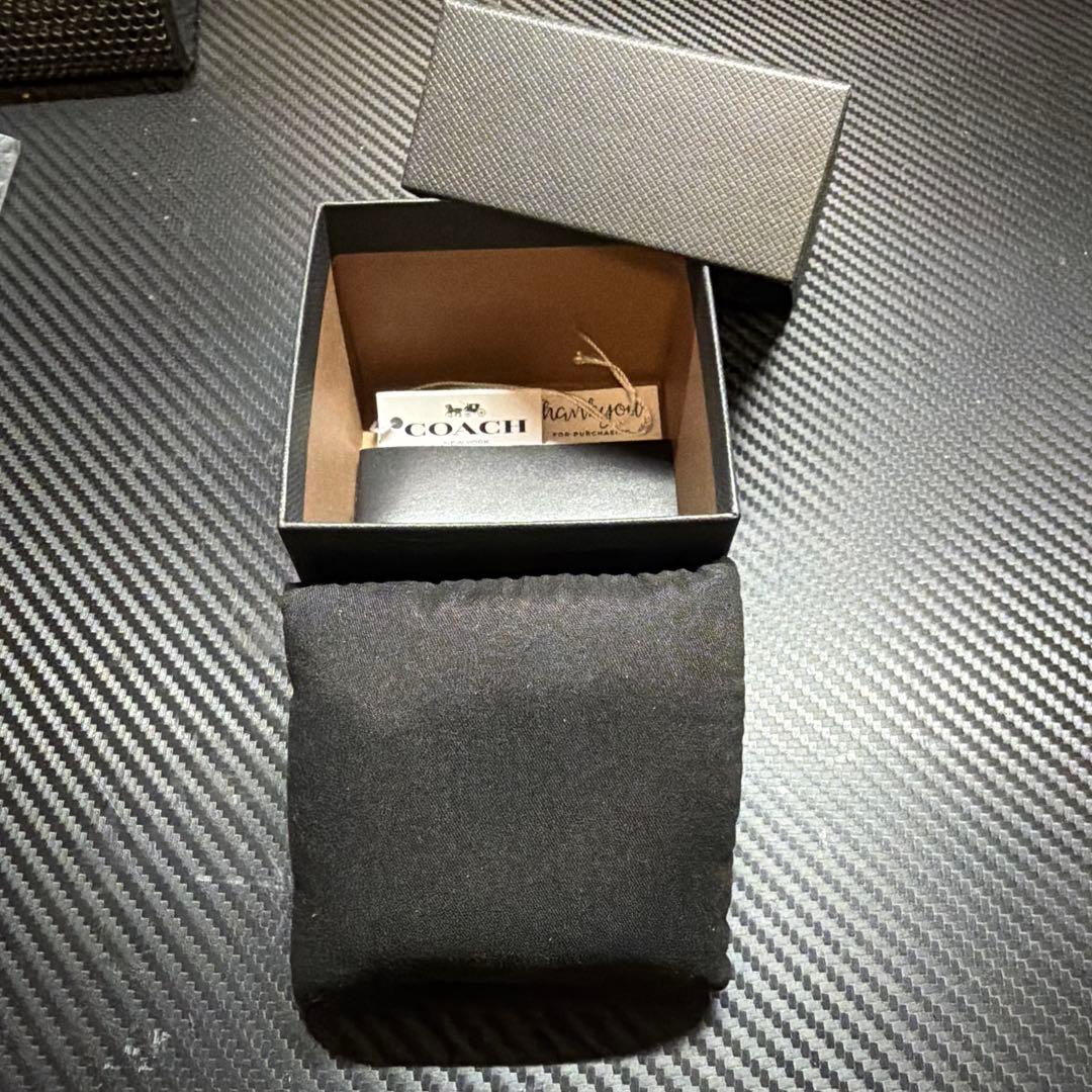 COACH Elliot 腕時計 ブラックレザー