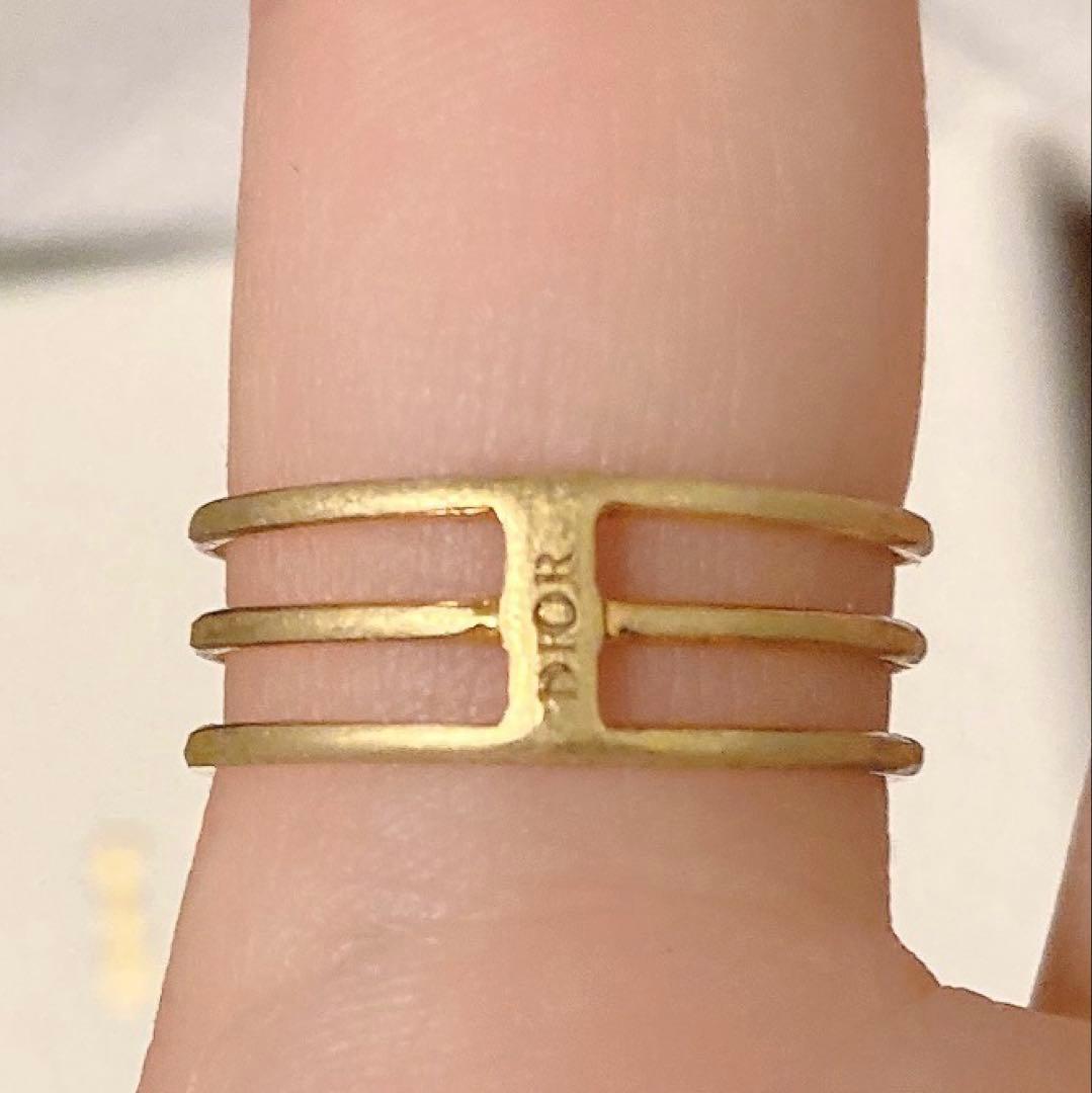 Dior パールリング　指輪　Mサイズ　ショッパー箱付き