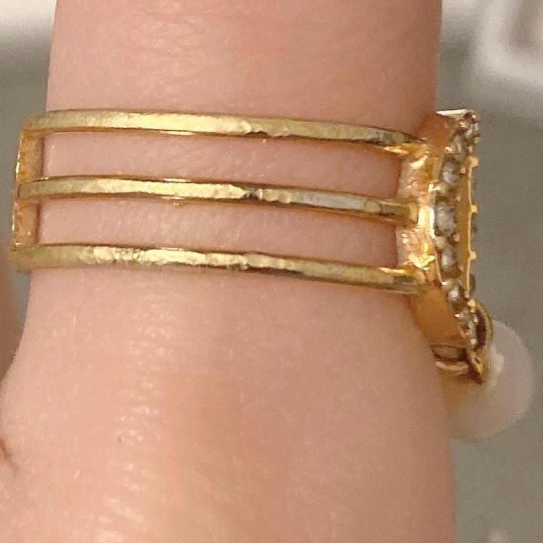 Dior パールリング　指輪　Mサイズ　ショッパー箱付き