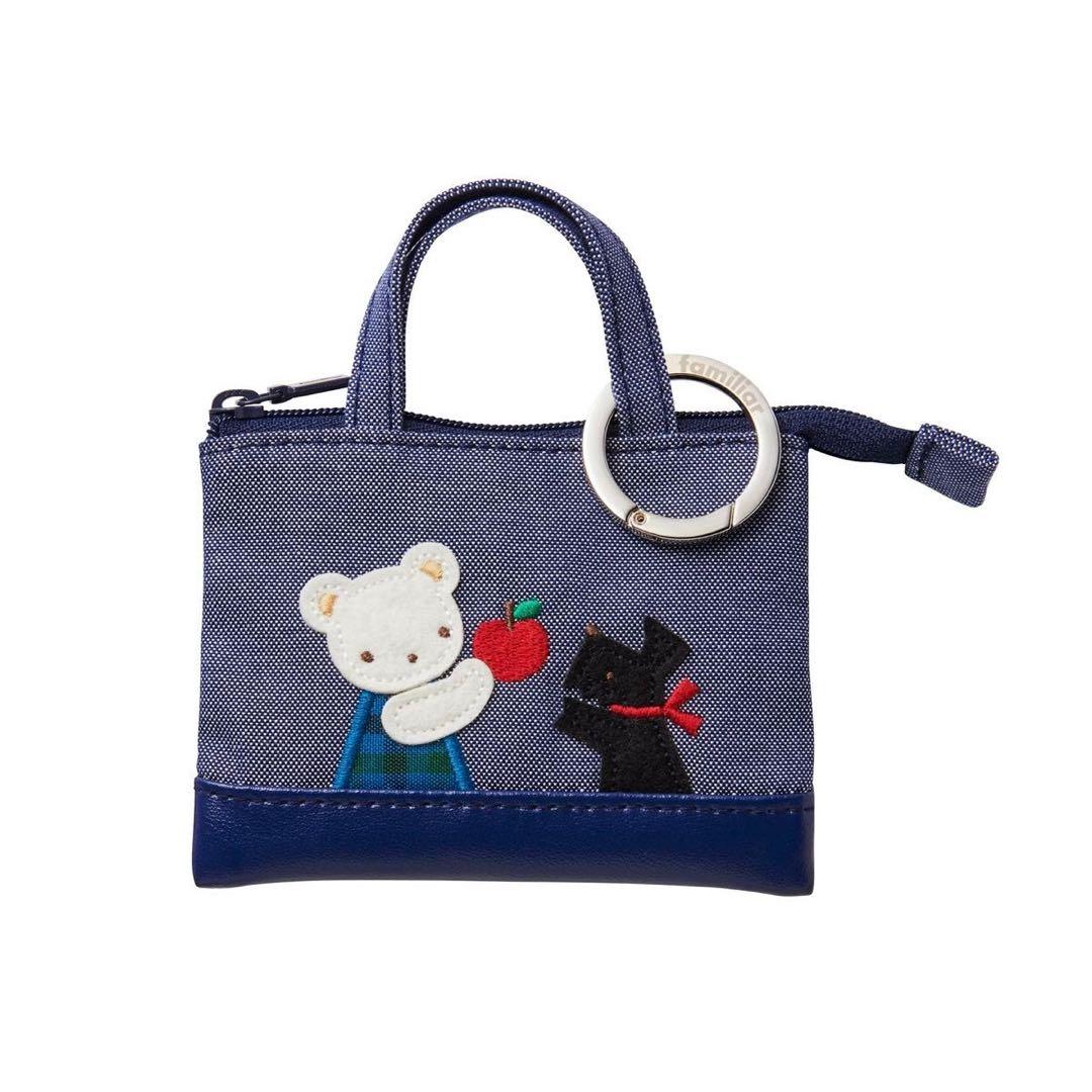 新品未開封】ファミリア ミニデニムバッグ 青