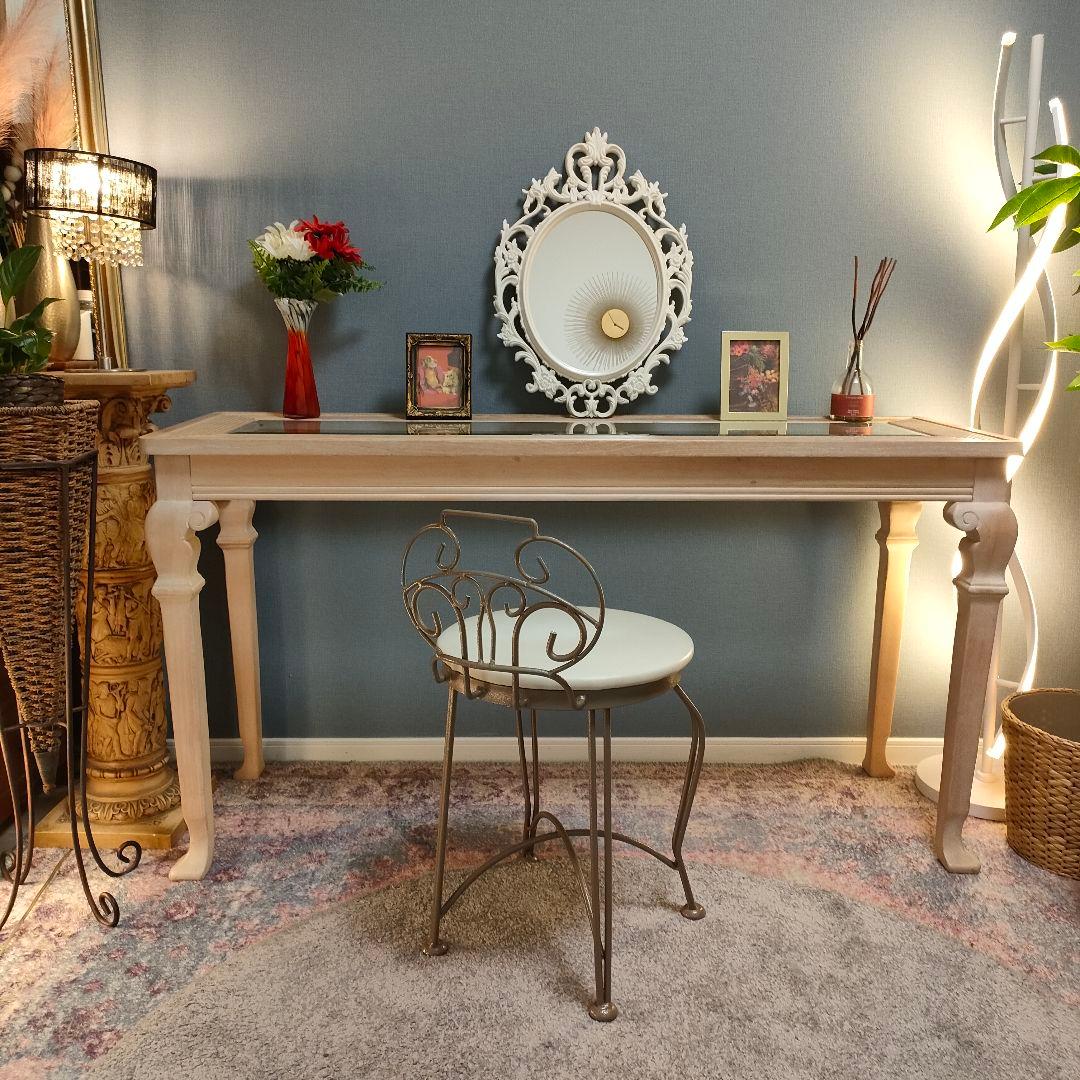 三越カントリーハウス ブルージュ 八角テーブルワゴン キャスターつき