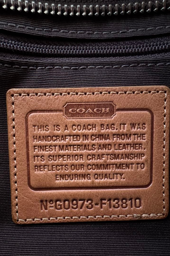 【COACH】コーチ シグネチャートートバッグ F13810 ベージュ/ブラウン