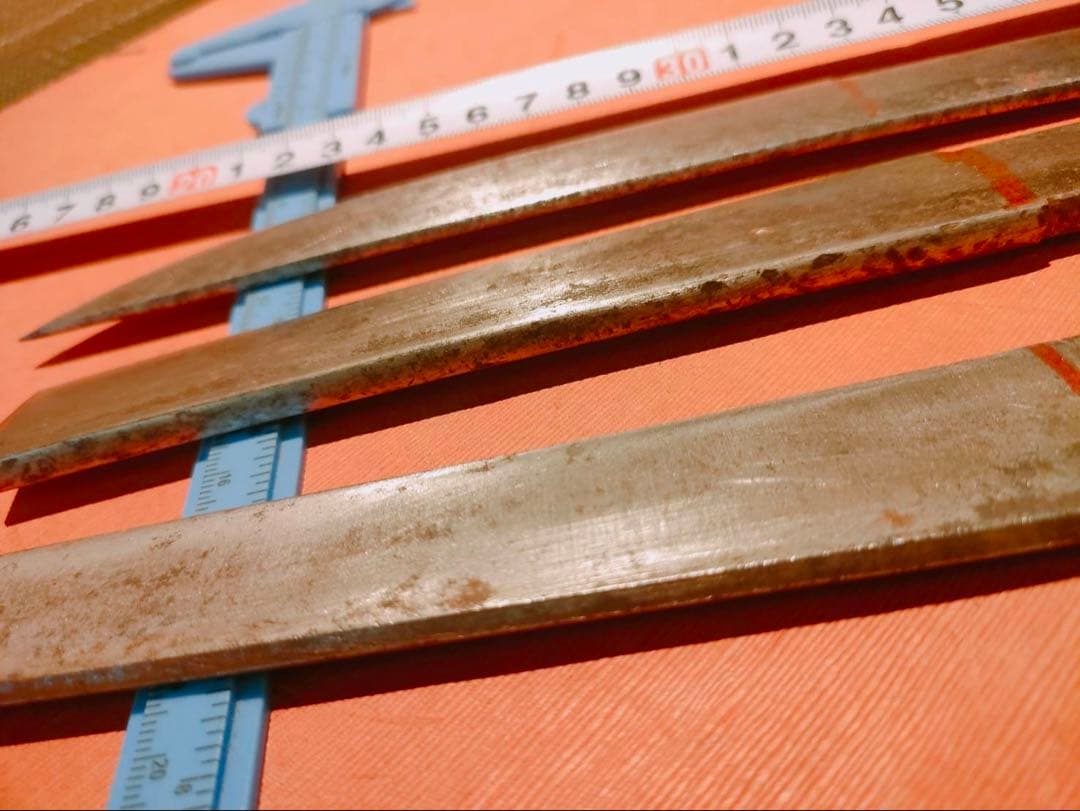 残欠刀 合法サイズに切断済 三品 アウトドア 工作用 研ぎの練習