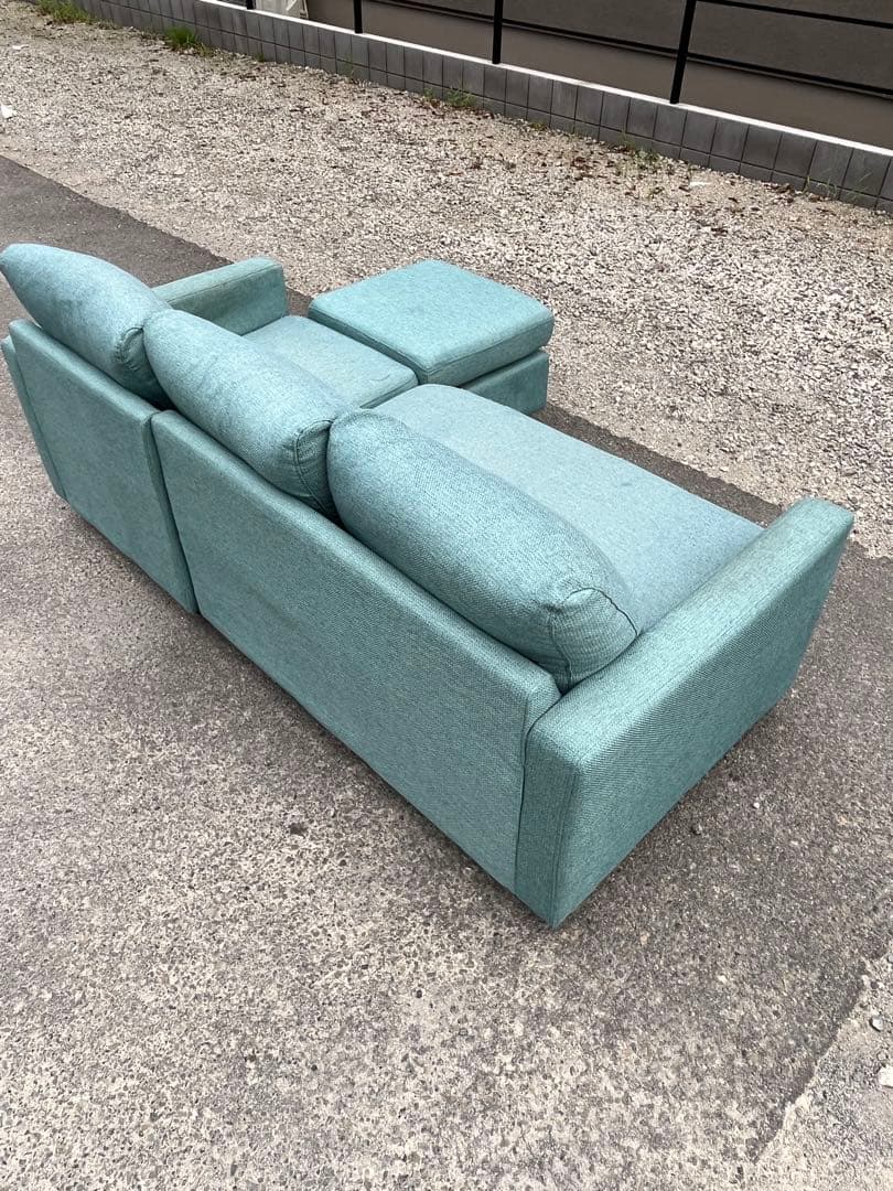 ３人掛けソファ　オットマン付き