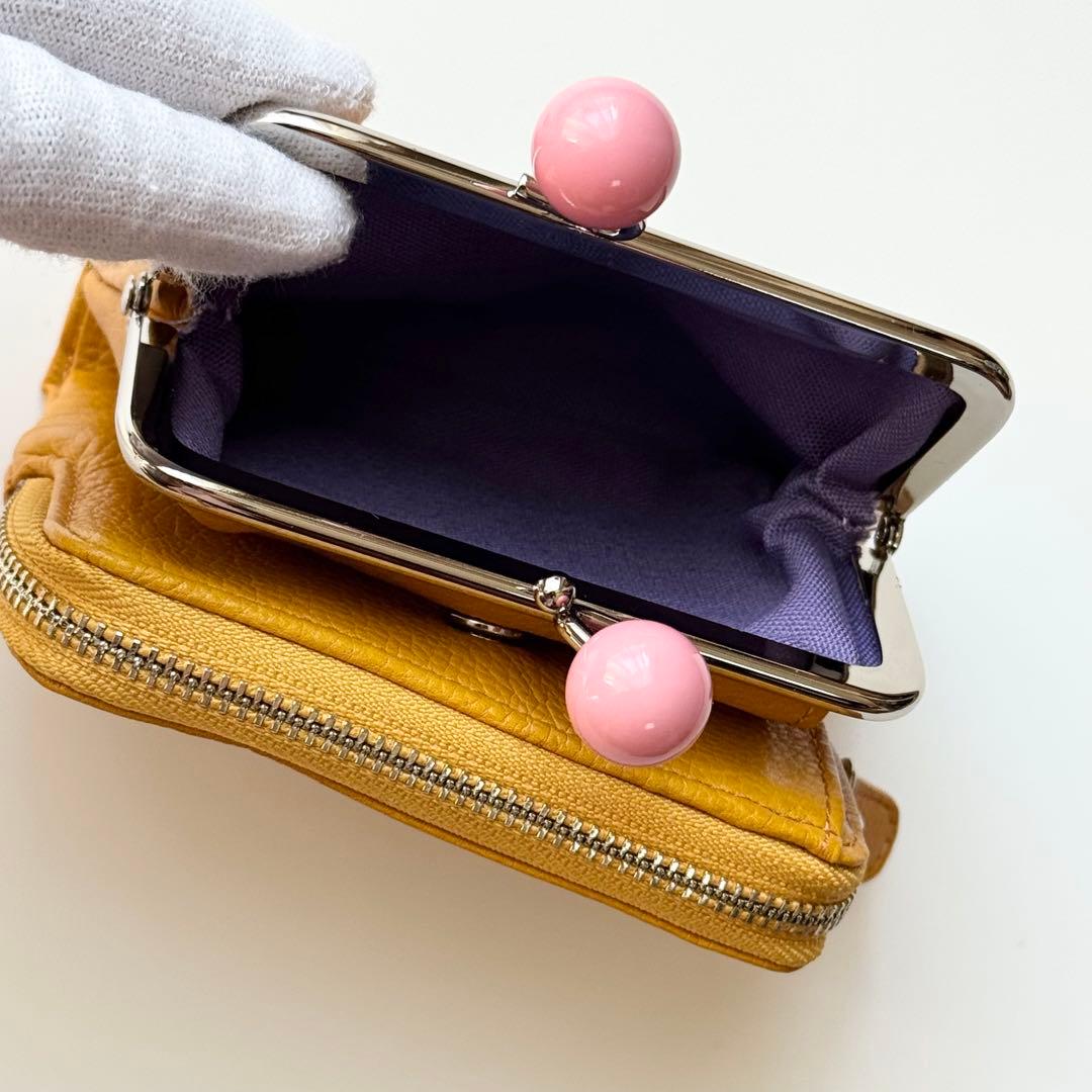 Joocomomola ホコモモラ 刺繍入り二つ折り財布 がま口 小銭入れ - メルカリ