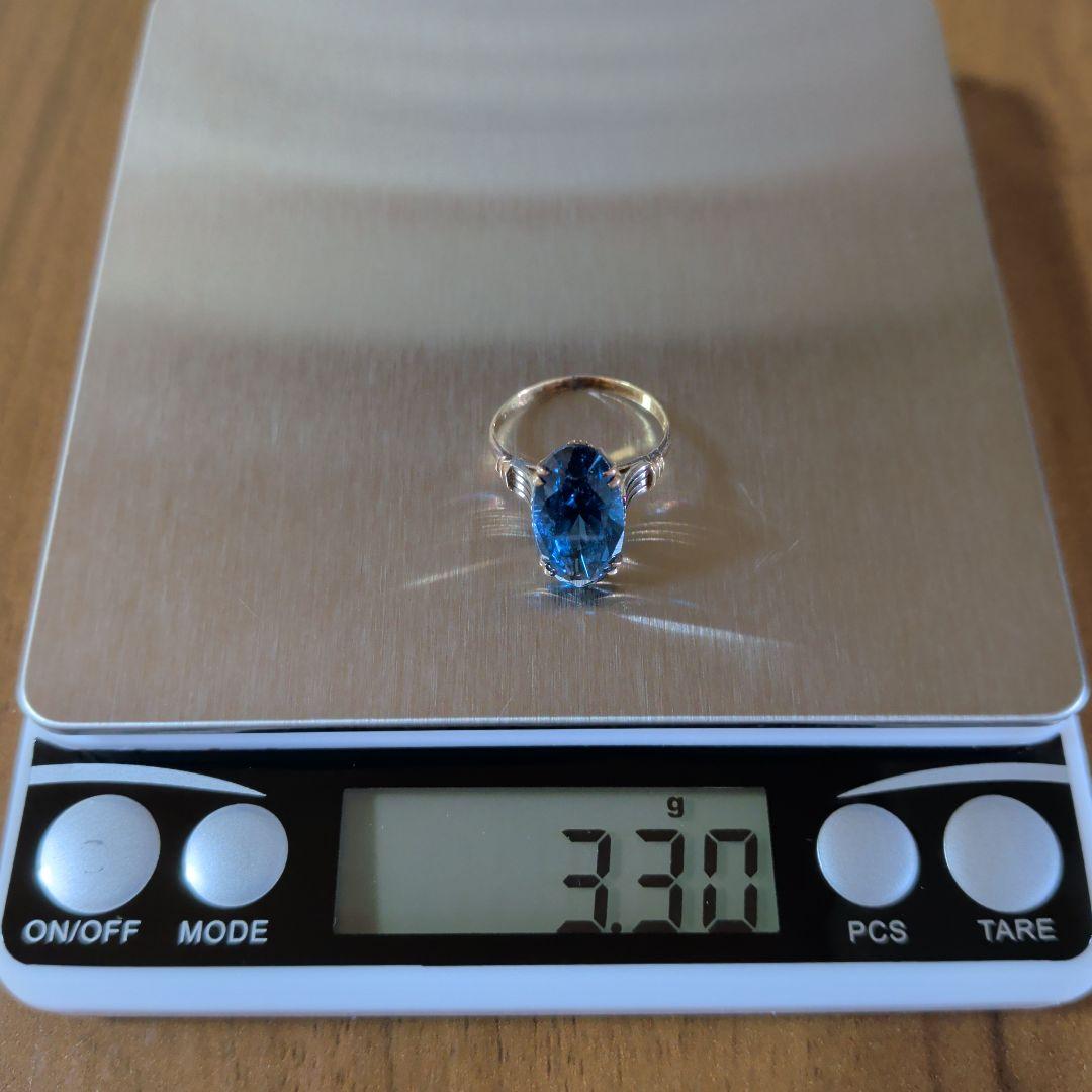 リング　K18　ブルー　3.30g