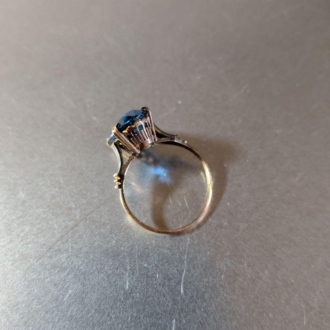 リング　K18　ブルー　3.30g