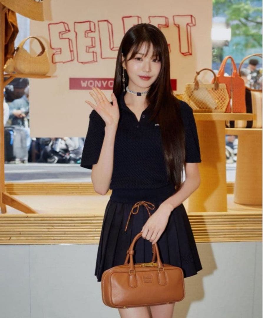 正規品 miu miu ケーブルニット ポロシャツ IVE ウォニョン着用