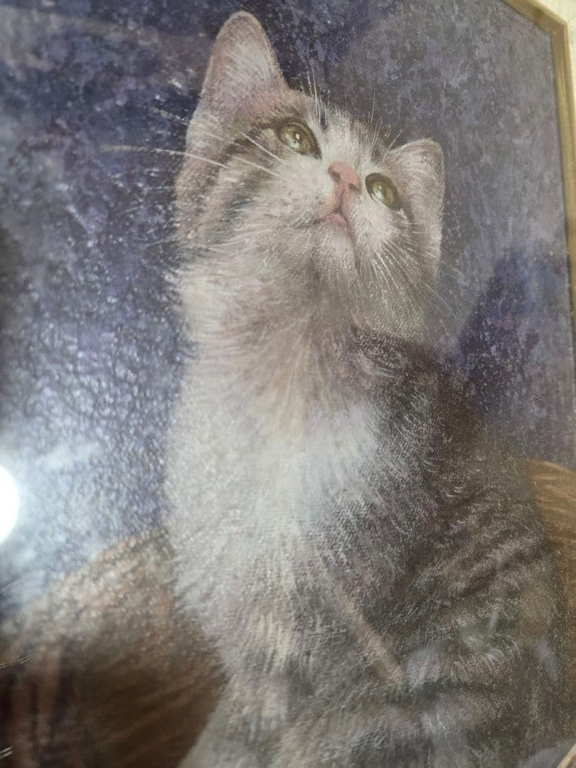 久保幸造画伯 油絵 「猫のいる風景」 サイン入り - メルカリ