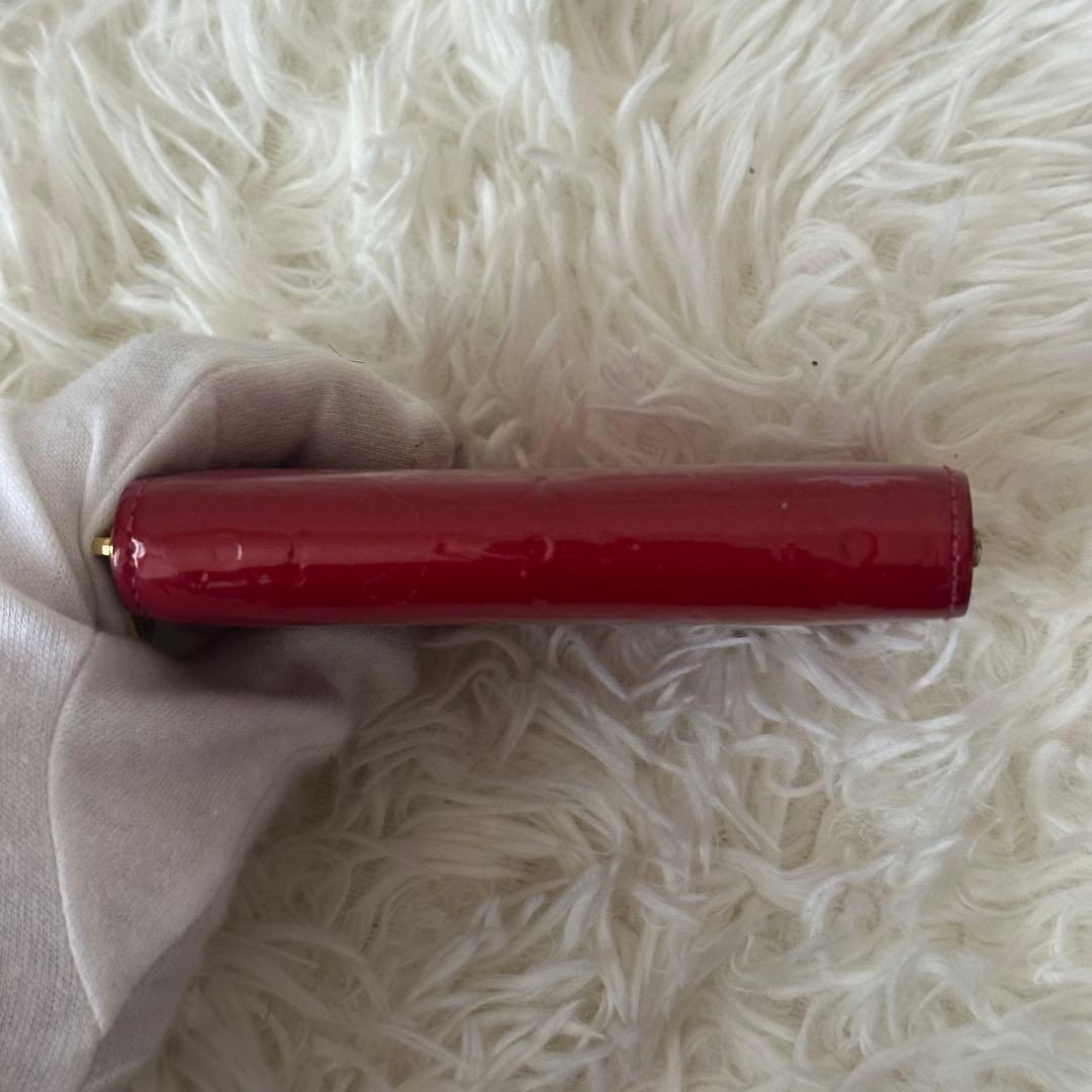 ✨️美品✨️ ルイヴィトン ヴェルニ モノグラム ケース 光沢 レザー 赤