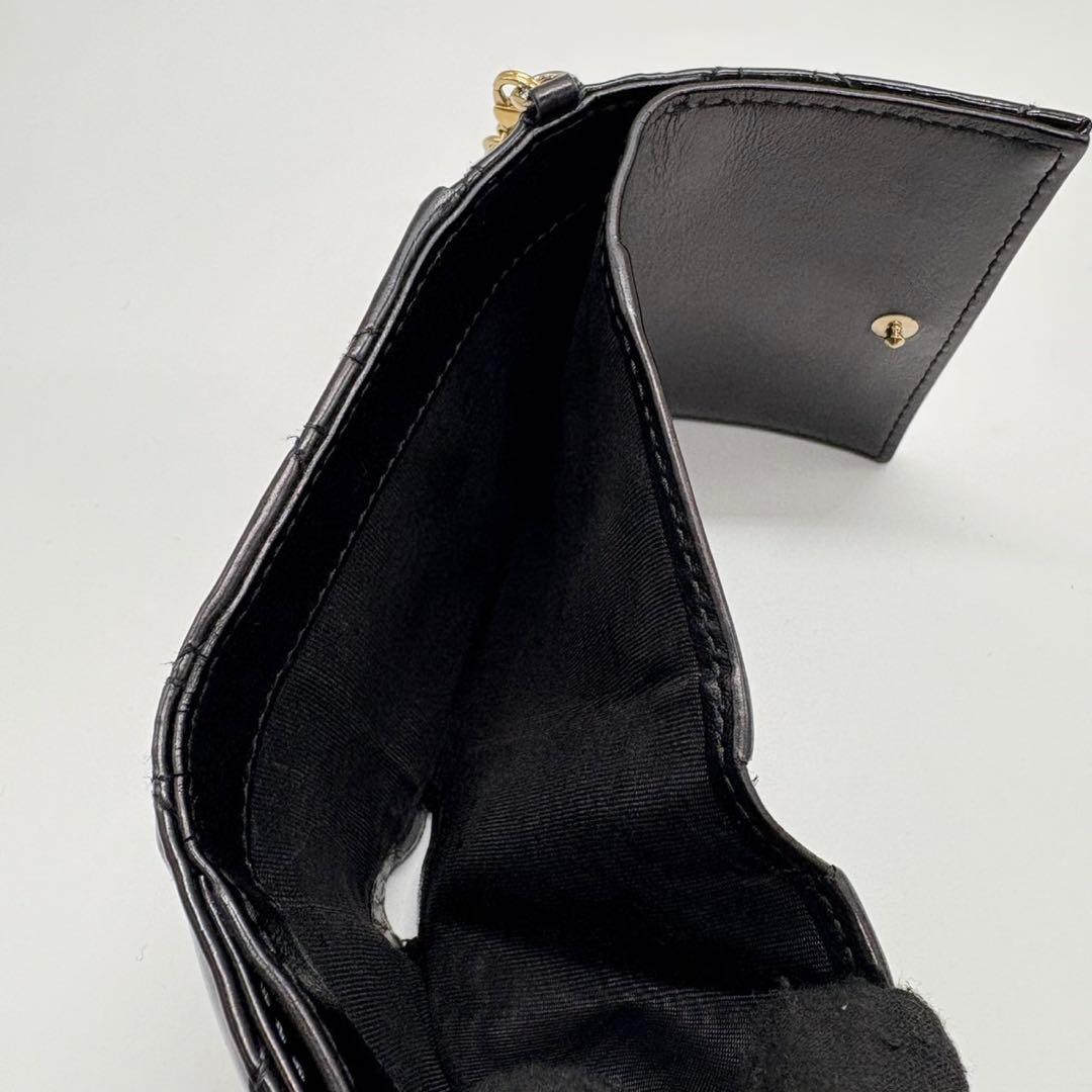 DIOR☆レディ ディオール☆エナメル☆ロータスウォレット☆カナージュ☆財