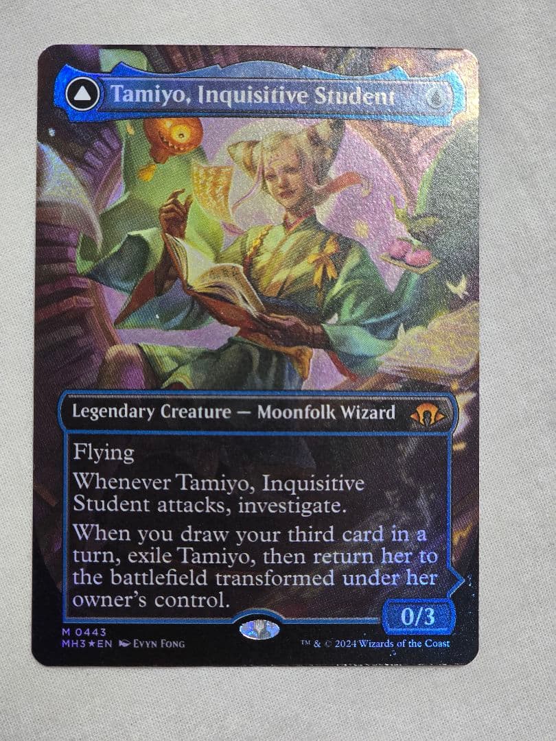 MTG 知りたがりの学徒、タミヨウ MH3 ボーダーレス 英語版FOIL1枚