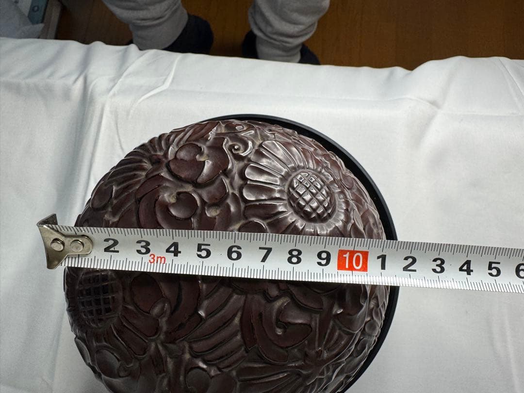 鎌倉彫　漆塗り碁笥2個セット　碁石付き