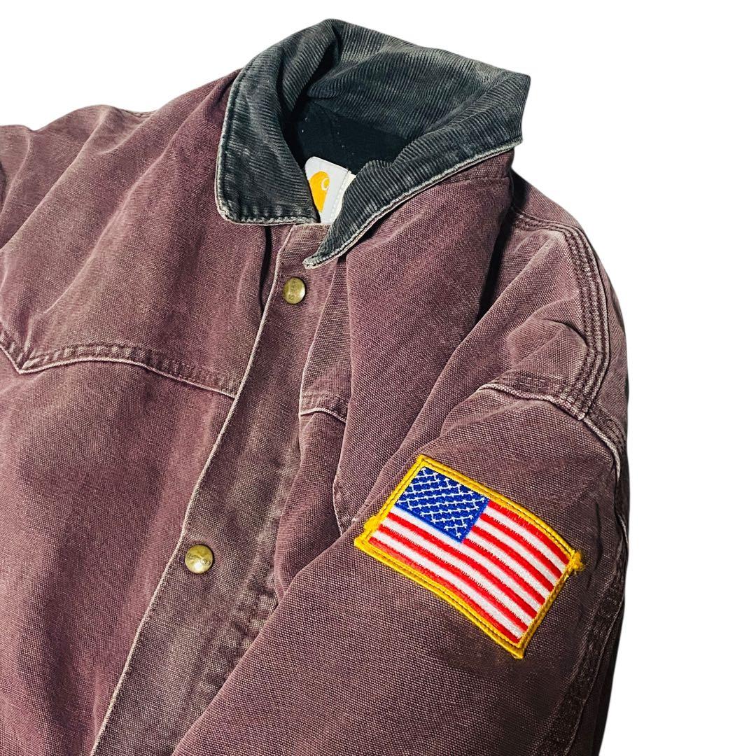 カーハート　carhartt ダックワーク　ジャケット　襟コーデュロイ