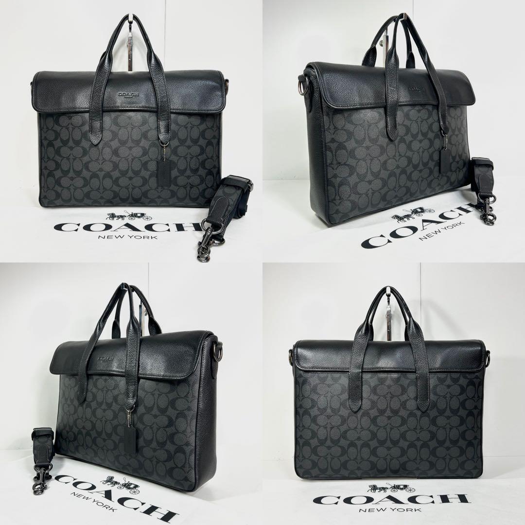 ✅【良品】定価12.1万　メンテ済み　コーチ　ビジネスバッグ　COACH レザー