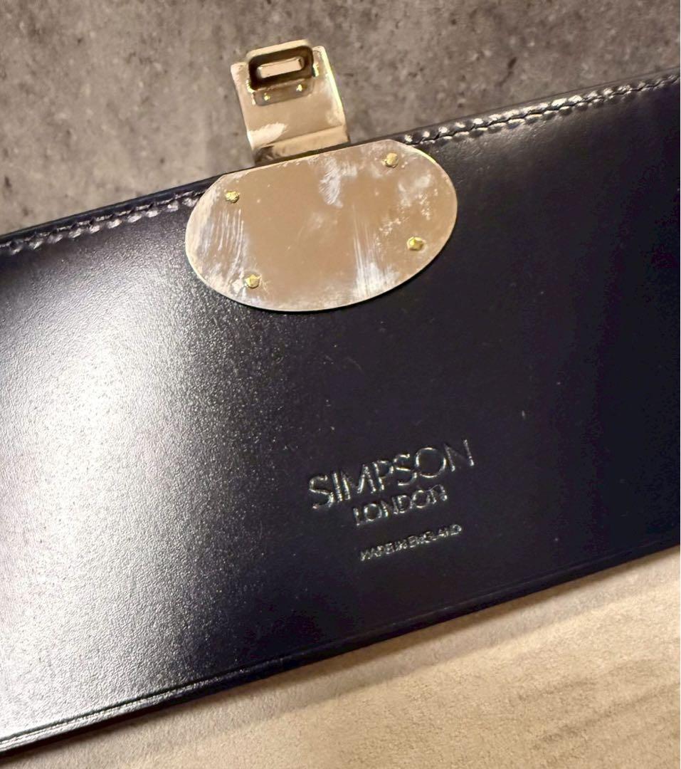 SIMPSON LONDON ブリーフバック ネイビー