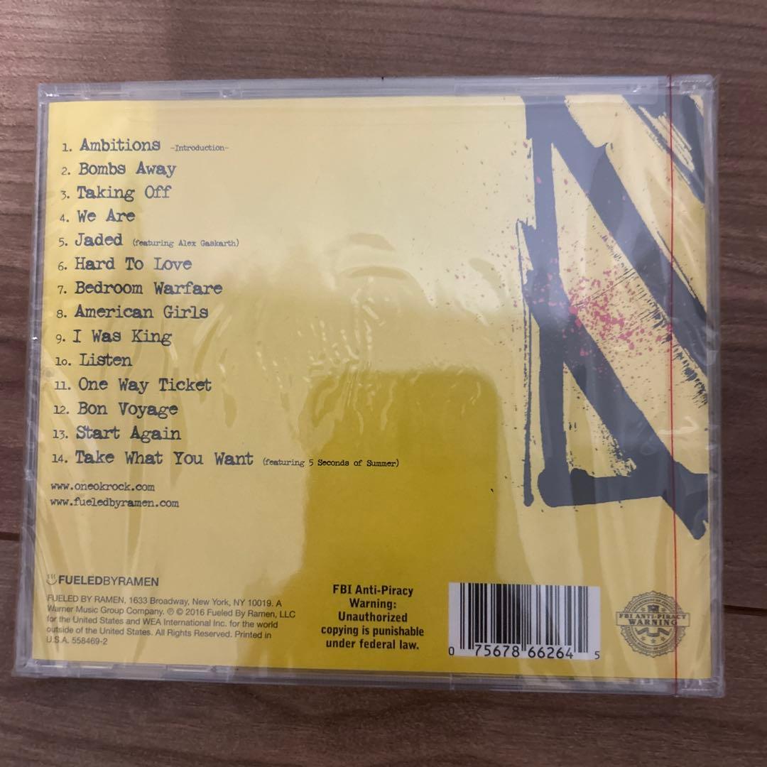 新品未使用 ONE OK ROCK ambitions 海外限定Tシャツ CD