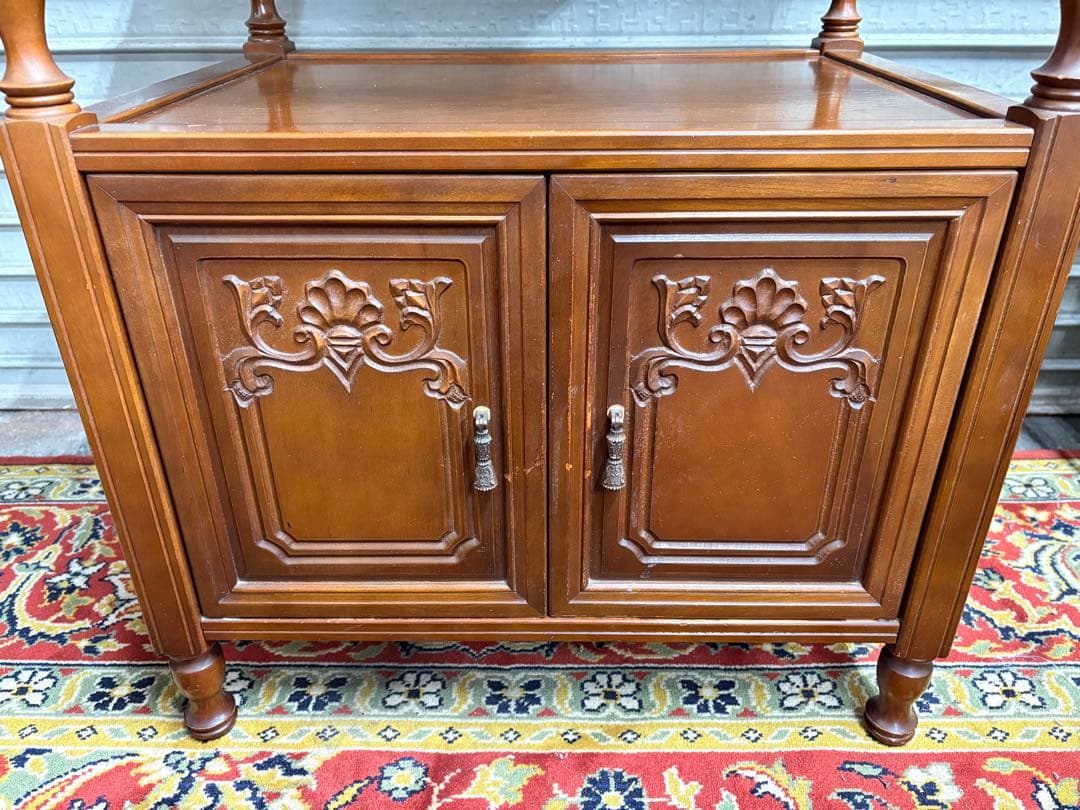 徳田家具 TOKUDA キャビネット 電話台 昭和レトロ ヴィンテージ - メルカリ