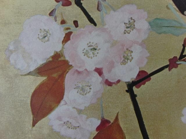 堅山南風、【八重桜】、希少な大判額装用画集より、新品高級額装付、豪華限定版