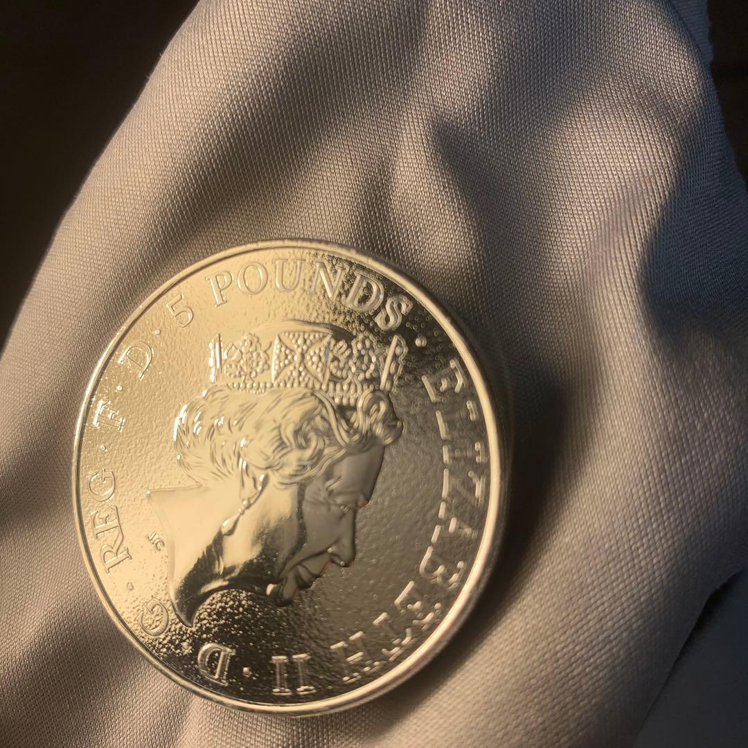 S3 純銀貨 2オンス クイーンズビースト 2016 ライオン・イングランド