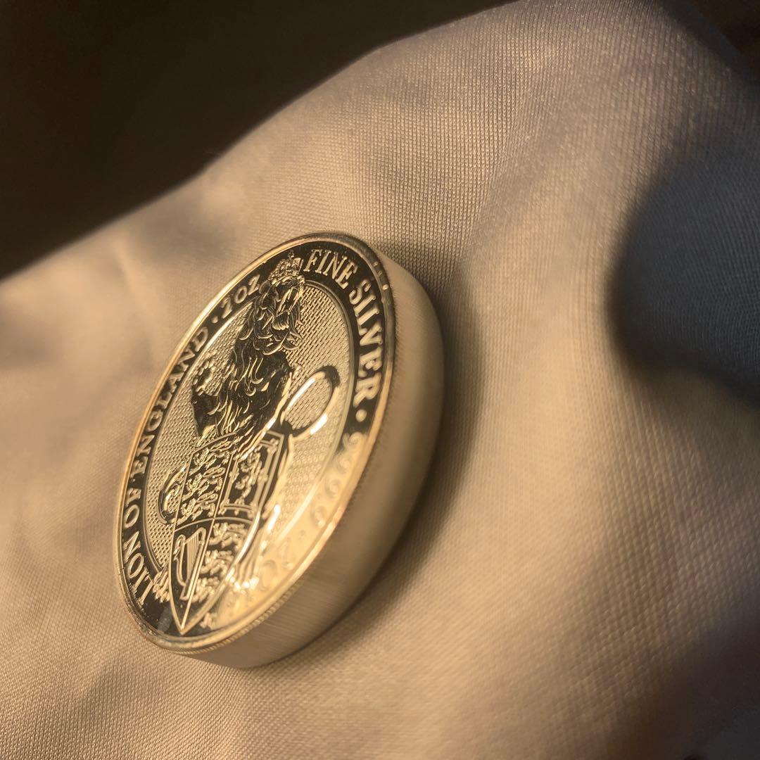 S3 純銀貨 2オンス クイーンズビースト 2016 ライオン・イングランド