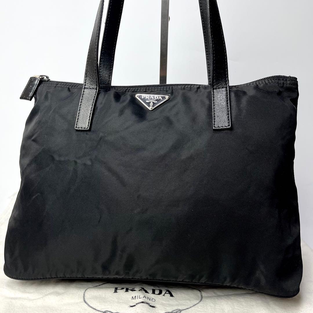美品/近年✨プラダ ハンドバッグ 三角ロゴプレート テスートナイロン ポコノ