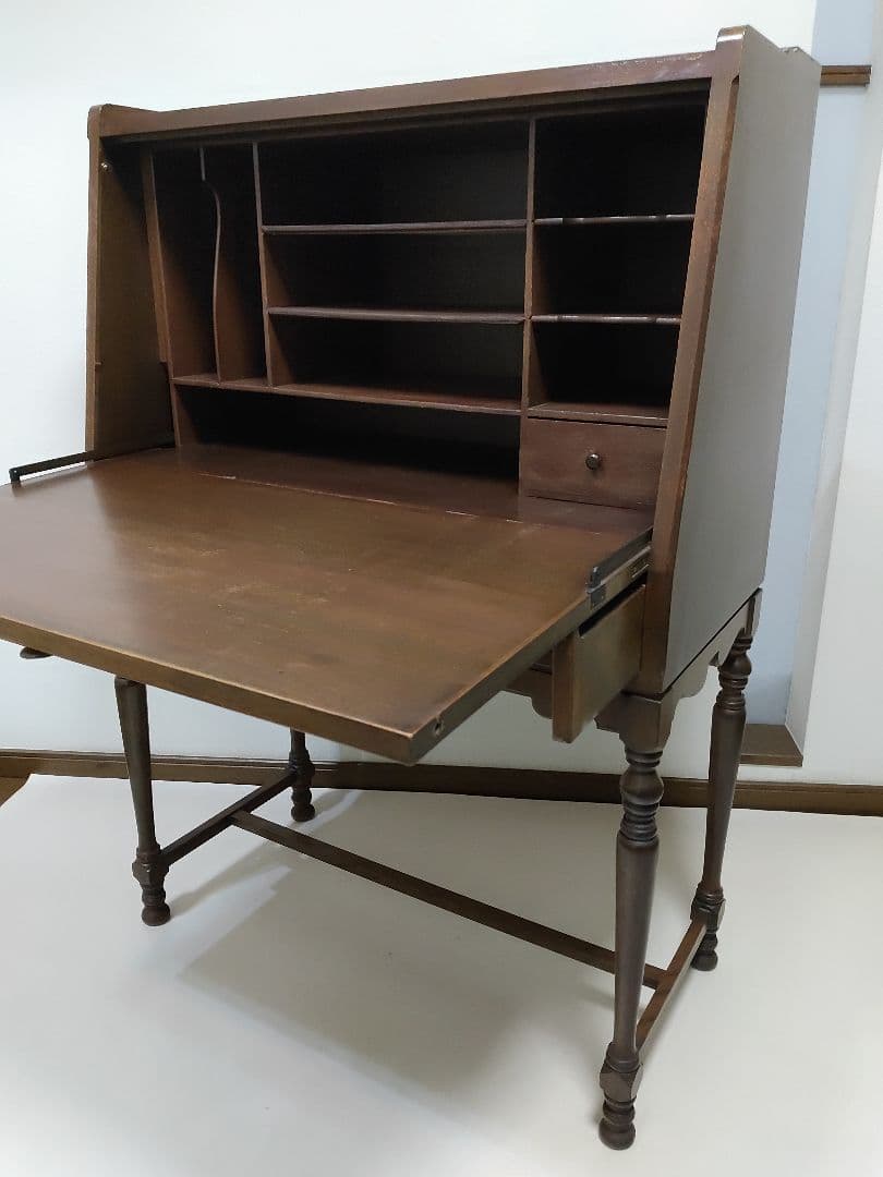 希少 神戸洋家具 メープル不二屋 ライティングビューロー マホガニー