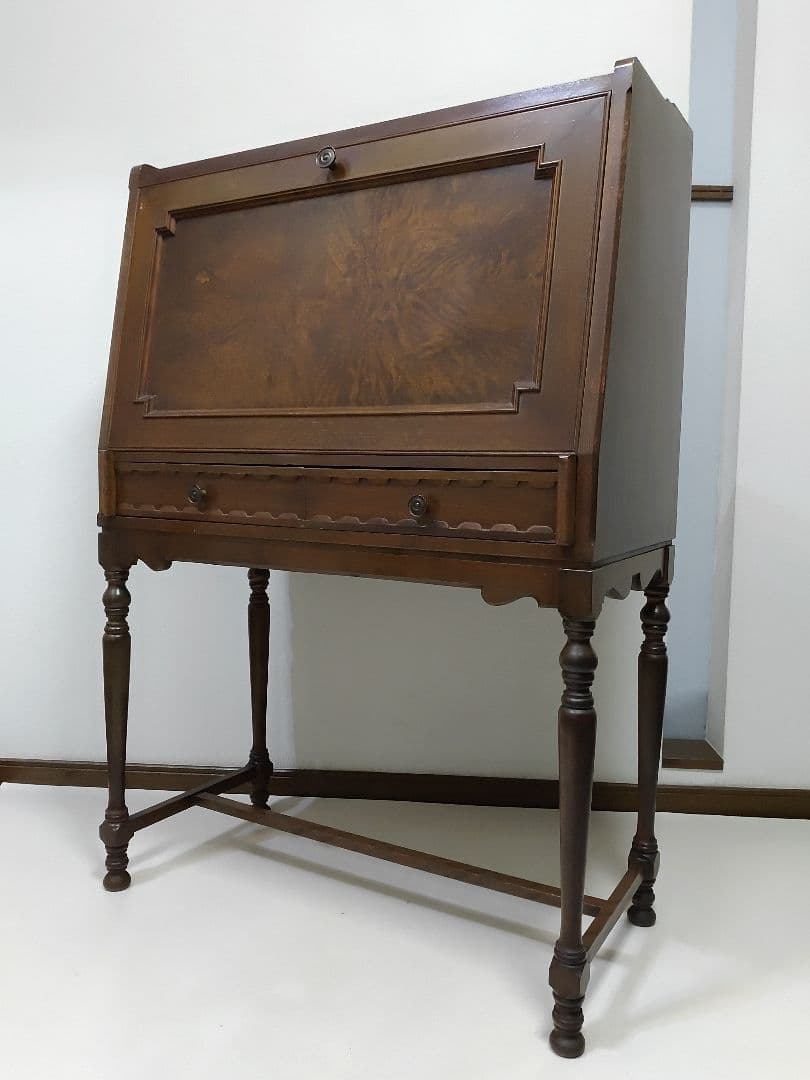 希少 神戸洋家具 メープル不二屋 ライティングビューロー マホガニー