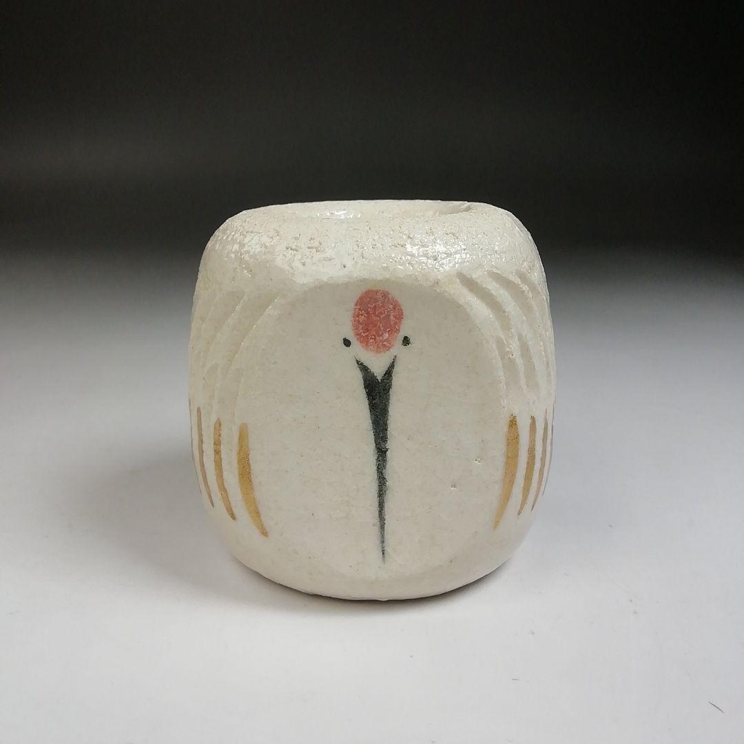 T962 蓋置 『鶴 蓋置』『伊東桂楽 造』 共箱 茶道具