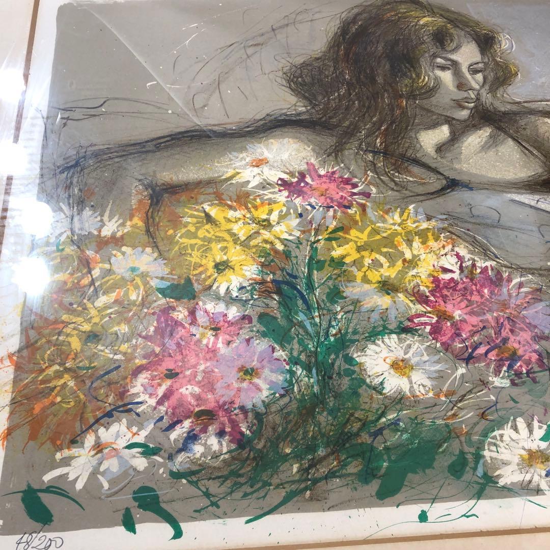 絵画 マーガレット ペクナール リトグラフ 限定 証明書付