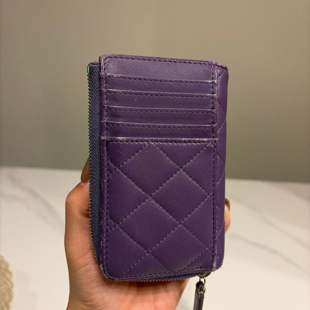 Chanel 紫 キルティング ケース